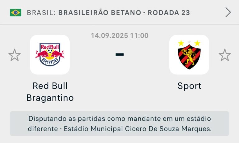 RB Bragantino e Sport se Enfrentam em Confronto Decisivo no Brasileirão