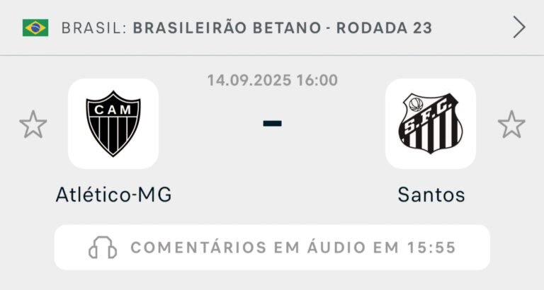Atlético-MG x Santos: Análise e Palpite para o Confronto do Brasileirão Série A