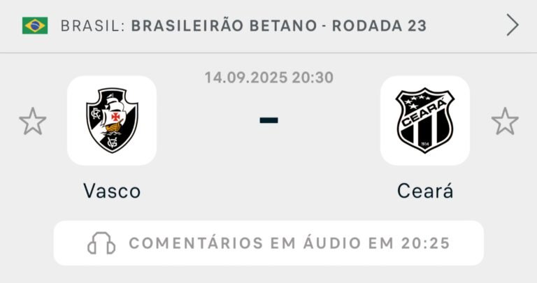 Vasco x Ceará: Análise e Palpites para o Confronto no Brasileirão Série A 2025